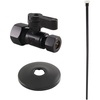 image:imageKingston Brass KF53350TKF20 Toilet Supply Kit 58 OD x 38 OD Comp Straight Valve Matte Black