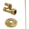 image:imageKingston Brass KF53355TKF20 Toilet Supply Kit 58 OD x 38 OD Comp Straight Valve Oil Rubbed BronzeBrushed Brass
