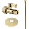 image:imageKingston Brass KF53355TKF20 Toilet Supply Kit 58 OD x 38 OD Comp Straight Valve Oil Rubbed BronzePolished Brass