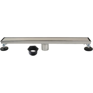 image:imageKingston Brass BSF2428 Watercourse 24 Stainless Steel Linear Shower Drain with Reversible Tile Insert and Flat Grate Brushed Nickel