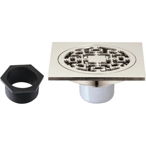 image:imageKingston Brass BSF4272PN Watercourse 4 Square Brass Shower Drain Polished Nickel