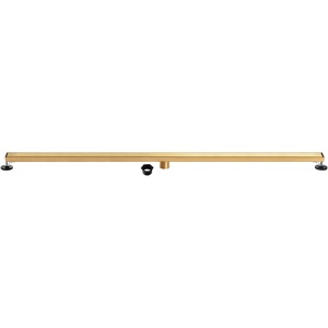 image:imageKingston Brass BSF7227 Watercourse 72 Stainless Steel Linear Shower Drain with Reversible Tile Insert and Flat Grate Brushed BrassBrushed Brass