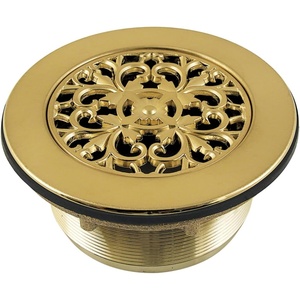 image:imageKingston Brass BSFT4137 Watercourse 414 Round Brass Shower Base Drain Brushed Brass