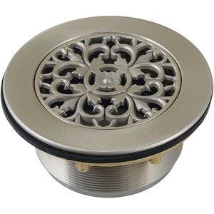 image:imageKingston Brass BSFT4138 Watercourse 414 Round Brass Shower Base Drain Brushed Nickel