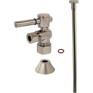 image:imageKingston Brass CC53302DLTKF20 Modern Plumbing Toilet Trim Kit 58 x 38 OD Comp Polished BrassBrushed Nickel