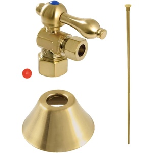 image:imageKingston Brass CC53307TKF20 Traditional Plumbing Toilet Trim Kit 58 x 38 OD Comp Brushed Brass