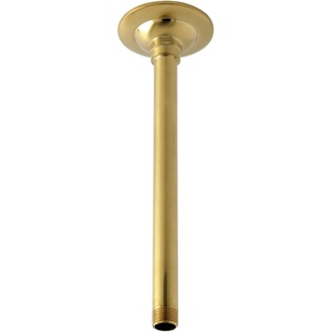 image:imageKingston Brass K210A6 10Inch Rain Drop Ceiling Mount Shower Arm with Round Flange in Polished NickelBrushed Brass