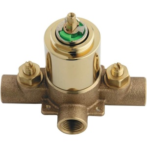 image:imageKingston Brass KB650V Pressure Balanced RoughIn Tub and Shower Valve with Stops Matte BlackPolished Brass