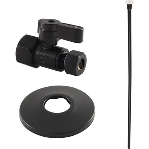 image:imageKingston Brass KF43158TKF20 Toilet Supply Kit 12 FIP x 38 OD Comp Straight Valve Brushed NickelMatte Black