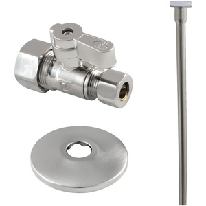 image:imageKingston Brass KF53355TKF20 Toilet Supply Kit 58 OD x 38 OD Comp Straight Valve Oil Rubbed BronzeBrushed Nickel