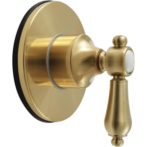 image:imageKingston Brass KS4036BAL Heirloom SingleHandle SixWay Diverter Valve with Round Trim Kit Polished NickelBrushed Brass
