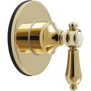 image:imageKingston Brass KS4036BAL Heirloom SingleHandle SixWay Diverter Valve with Round Trim Kit Polished NickelPolished Brass