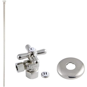 image:imageKingston Brass KTK106P Trimscape Toilet Supply Kit 12 IPS x 38 OD Comp Polished NickelPolished Nickel