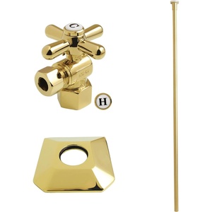 image:imageKingston Brass KTK130P2 Trapeze Plumbing Toilet Trim Kit with Flange Polished BrassPolished Brass