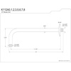 image:imageKingston Brass K112A1 Claremont 12Inch Shower Arm Polished ChromeAntique Brass