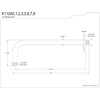 image:imageKingston Brass K112A1 Claremont 12Inch Shower Arm Polished ChromePolished Chrome