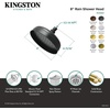 image:imageKingston Brass K124A7 Victorian Shower Head Brushed Brass 8 x 8 x 3Matte Black