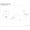 image:imageKingston Brass K151K2 6Inch Shower Arm with Round Flange in Polished BrassPolished Brass