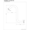 image:imageKingston Brass K152A1 Designer Trimscape Showerscape SShape Shower Arm Polished Chrome 875 x 825 x 1Oil Rubbed Bronze
