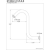 image:imageKingston Brass K152A1 Designer Trimscape Showerscape SShape Shower Arm Polished Chrome 875 x 825 x 1Polished Brass