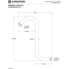 image:imageKingston Brass K159A1 Designer Trimscape 10 Inch S Shape Shower Arm Polished ChromePolished Nickel