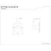image:imageKingston Brass K171A1 Designer Trimscape Showerscape Pin Wall Mount for Shower Connector Polished Chrome 2 x 2 x 125Polished Chrome