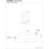 image:imageKingston Brass K208M2 8Inch Shower Arm with Round Flange in Polished BrassPolished Brass
