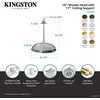 image:imageKingston Brass K225K27 Trimscape Shower Head Brushed Brass 2119 x 10 x 419Matte Black