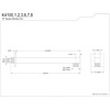 image:imageKingston Brass K4106 Claremont 10 Shower Arm with Square Flange Polished NickelBrushed Nickel