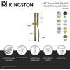 image:imageKingston Brass KX2543 Shower Scape 24 Slide Bar with Hand Shower and Holder Antique BrassBrushed Nickel