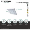 image:imageKingston Brass KY4647 Claremont 8Inch Square Raindrop ABS Shower Head in Brushed Brass