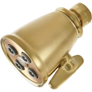 image:imageKingston Brass K137A3 Shower Scape 2516Inch Round Adjustable Jet Spray Brass Shower Head in Antique BrassBrushed Brass