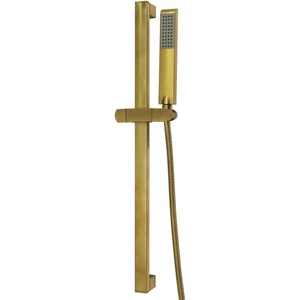image:imageKingston Brass KX2543 Shower Scape 24 Slide Bar with Hand Shower and Holder Antique BrassBrushed Brass