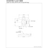 image:imageKingston Brass CC33100XK 38 IPS X 38 OD Comp QuarterTurn Angle Stop Valve with Flange Matte BlackMatte Black