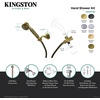 image:imageKingston Brass KX1070BD Vintage Hand Shower Kit Matte BlackPolished Brass