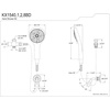 image:imageKingston Brass KX1542BD Vilbosch MultiFunction Hand Shower Kit Polished Brass