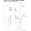image:imageKingston Brass KX2528SBB Showerscape Hand Shower Set Brushed Nickel 5 Function Showerhead 59 Hose Length 18 GPM68 LPMMatte Black