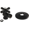 image:imageKingston Brass CC33100XK 38 IPS X 38 OD Comp QuarterTurn Angle Stop Valve with Flange Matte BlackMatte Black