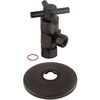 image:imageKingston Brass CD53300DXK 58 OD x 38 OD AntiSeize Deluxe Quarter Turn Ceramic Hardisc Cartridge Angle Stop with Flange Matte BlackOil Rubbed Bronze