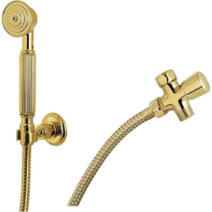 image:imageKingston Brass KX1070BD Vintage Hand Shower Kit Matte BlackPolished Brass