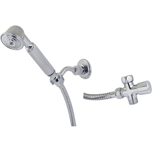 image:imageKingston Brass KX1070BD Vintage Hand Shower Kit Matte BlackPolished Chrome