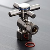 image:imageKingston Brass CC43107DX Concord 12 FIP x 38 OD Comp QuarterTurn Angle Stop Valve Brushed BrassBrushed Nickel