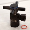 image:imageKingston Brass CC43107DX Concord 12 FIP x 38 OD Comp QuarterTurn Angle Stop Valve Brushed BrassOil Rubbed Bronze