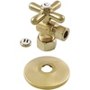 image:imageKingston Brass CC53300DLK 58Inch X 38Inch OD Comp QuarterTurn Angle Stop Valve with Flange Matte BlackBrushed Brass