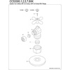 image:imageKingston Brass CC53300DLK 58Inch X 38Inch OD Comp QuarterTurn Angle Stop Valve with Flange Matte BlackBrushed Brass