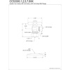 image:imageKingston Brass CC53300DLK 58Inch X 38Inch OD Comp QuarterTurn Angle Stop Valve with Flange Matte BlackPolished Brass