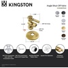 image:imageKingston Brass CC53300DLK 58Inch X 38Inch OD Comp QuarterTurn Angle Stop Valve with Flange Matte BlackPolished Brass