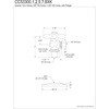 image:imageKingston Brass CC53300DLK 58Inch X 38Inch OD Comp QuarterTurn Angle Stop Valve with Flange Matte BlackPolished Chrome