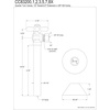 image:imageKingston Brass CC83208X 12 Sweat x 38 OD Comp Angle ShutOff Valve with 5 Extension Brushed NickelBrushed Nickel