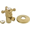image:imageKingston Brass CD43307VAK 12IPS x 38OD AntiSeize Deluxe QuarterTurn Ceramic Hardisc Cartridge Angle Stop with Flange Brushed BrassBrushed Brass